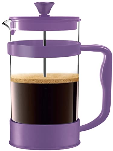 34 Ounce French Press with Triple Filters, Stainless Steel Plunger and Heat Resistant Borosilicate Glass - Black