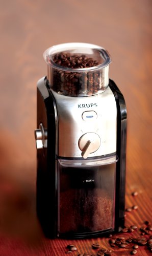 Precision Grinder Flat Burr Coffee Bean Grinder by Krups 